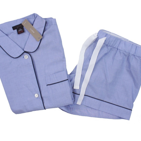 JCREW Short-sleeve pajama set in end-on-end cotton - Picture 2 of 2